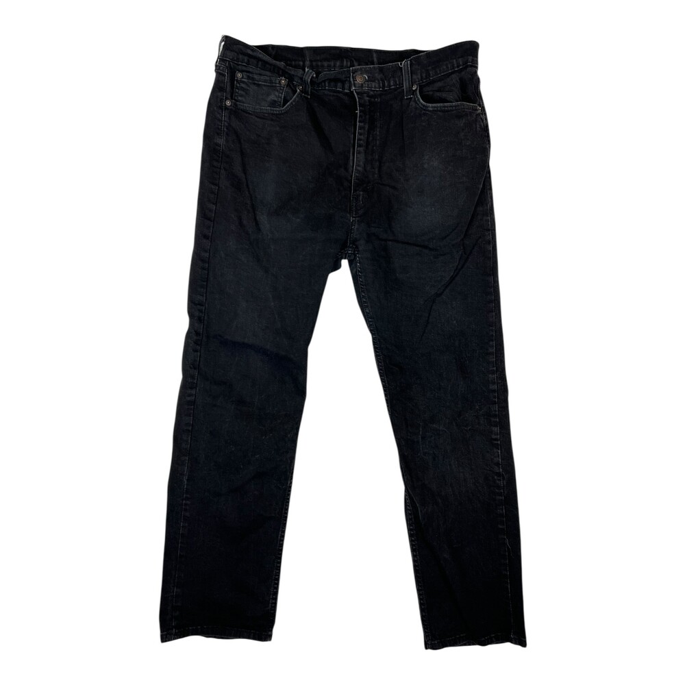 Vintage Levi’s 505 Black Denim Jeans Size 38x32 Dark Wash Faded READ